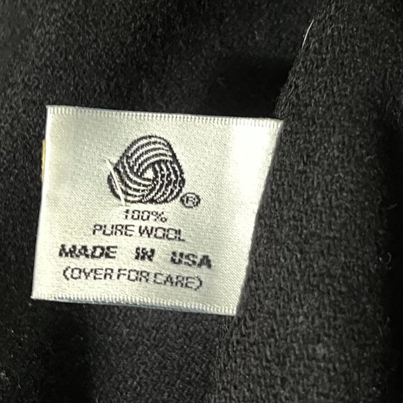 Vtg Jones New York Dark Teal Maxi Flare Trench Coat Wool & Satin Linings, Sz S/M - Picture 11 of 16